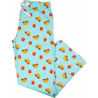 Cheeseburger and Fries Light Blue Unisex Lounge Pants