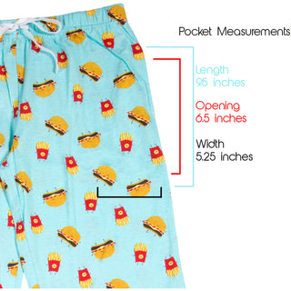 Cheeseburger and Fries Light Blue Unisex Lounge Pants