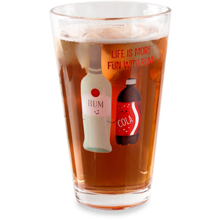 Rum & Cola 16 oz Pint Glass Tumbler