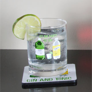 Gin & Tonic 4" Coaster Set with Box (4 Piece)