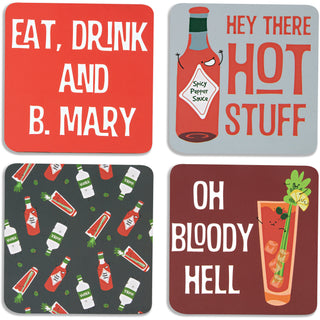 Bloody Mary 4" Coaster Set with Box (4 Piece)