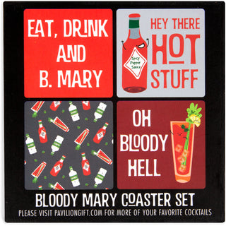 Bloody Mary 4" Coaster Set with Box (4 Piece)