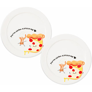 Pizza My Heart 7" Appetizer Plates (Set of 2)