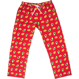 Taco and Avocado M Red Unisex Lounge Pants