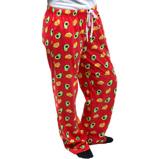 Taco and Avocado M Red Unisex Lounge Pants