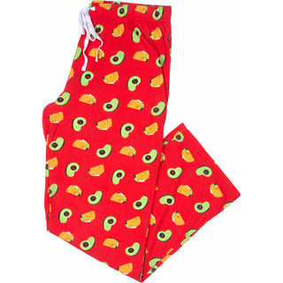 Taco and Avocado Red Unisex Lounge Pants