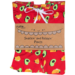Taco and Avocado M Red Unisex Lounge Pants