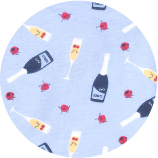 Prosecco & Raspberries XS Light Blue Unisex Lounge Pants