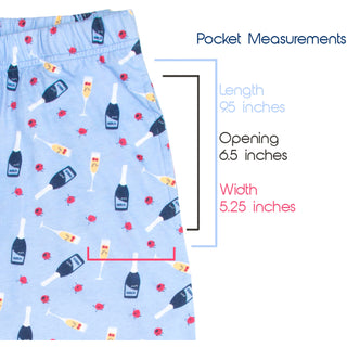 Prosecco & Raspberries XS Light Blue Unisex Lounge Pants