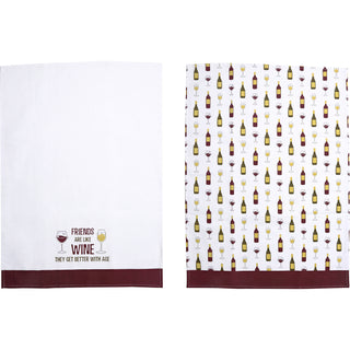 Wine Tea Towel Gift Set (2 - 19.75" x 27.5")