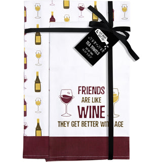 Wine Tea Towel Gift Set (2 - 19.75" x 27.5")