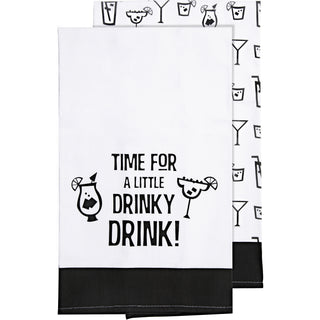 Drinky Drink Tea Towel Gift Set (2 - 19.75" x 27.5")