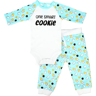 Smart Cookie Light Blue Bodysuit & Pants Set