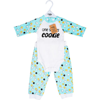 Smart Cookie Light Blue Bodysuit & Pants Set