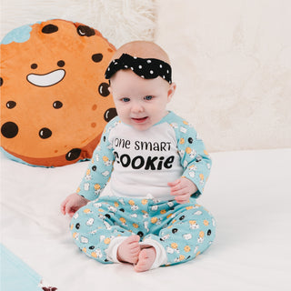 Smart Cookie Light Blue Bodysuit & Pants Set