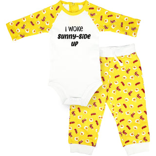 Sunny-Side Up 6-12 Months Yellow Bodysuit & Pants Set