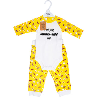 Sunny-Side Up Yellow Bodysuit & Pants Set