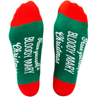 Bloody Mary Christmas 4" Ornament with Unisex Holiday Socks
