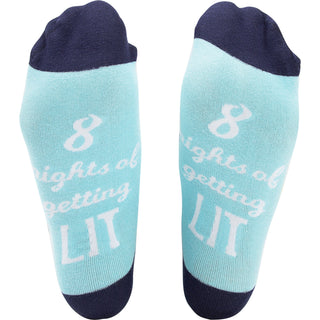 8 Nights 4" Ornament with Unisex Holiday Socks