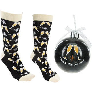 Fizz the Season 4" Ornament  with Unisex Holiday Socks