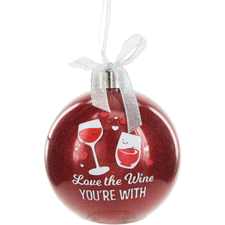 The Wine You're With 4" Ornament with Unisex Holiday Socks