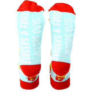 Burger and Fries Cotton Blend Ankle Socks