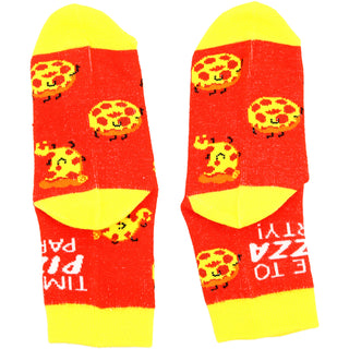 Pizza M/L Youth Cotton Blend Crew Socks