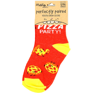 Pizza M/L Youth Cotton Blend Crew Socks