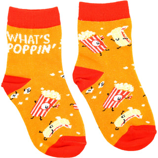 Popcorn M/L Youth Cotton Blend Crew Socks