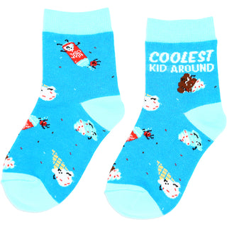 Ice Cream S/M Youth Cotton Blend Crew Socks