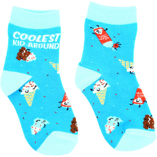 Ice Cream S/M Youth Cotton Blend Crew Socks