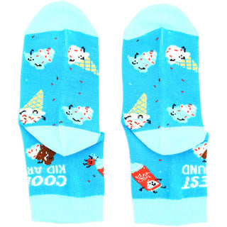 Ice Cream S/M Youth Cotton Blend Crew Socks