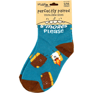 S'mores M/L Youth Cotton Blend Crew Socks