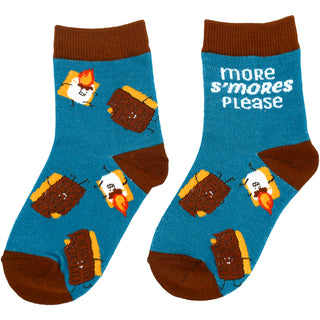 S'mores M/L Youth Cotton Blend Crew Socks