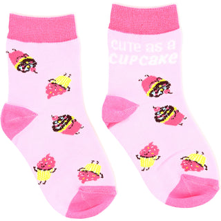 Cupcakes M/L Youth Cotton Blend Crew Socks