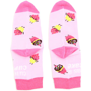 Cupcakes S/M Youth Cotton Blend Crew Socks