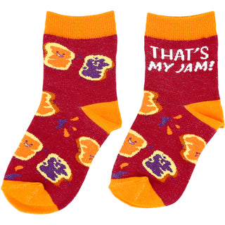 PB & J S/M Youth Cotton Blend Crew Socks