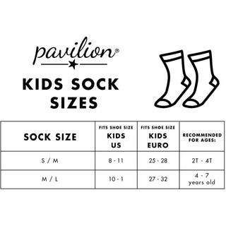 PB & J S/M Youth Cotton Blend Crew Socks