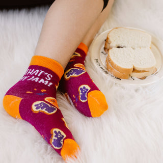 PB & J S/M Youth Cotton Blend Crew Socks