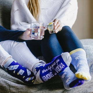 Vodka Soda Cotton Blend Ankle Socks