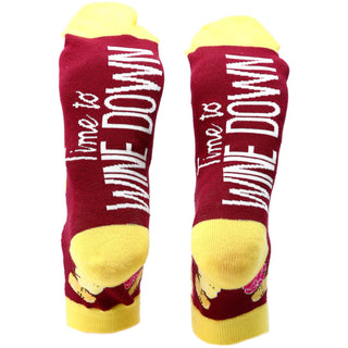 Wine Cotton Blend Ankle Socks