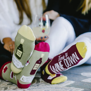 Wine Cotton Blend Ankle Socks