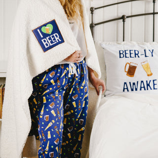 I Love Beer 45" x 50" Sherpa Blanket