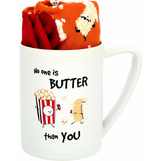Butter Than You 18 oz Mug and Sock Set