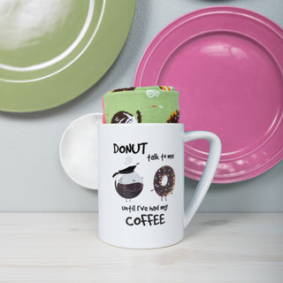 Donut Talk to Me 18 oz Mug and Sock Set