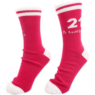 21 & Having Fun Ladies Crew Sock