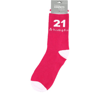 21 & Having Fun Ladies Crew Sock