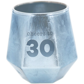 Cheers to 30 3 oz Geometric Shot Glass