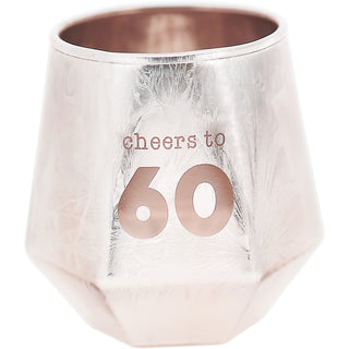 Cheers to 60 3 oz Geometric Shot Glass