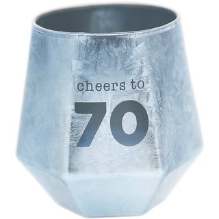 Cheers to 70 3 oz Geometric Shot Glass